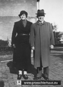 Julius Gröschler (1884 Jever – 1944 Auschwitz) und seine Ehefrau Hedwig geb. Steinfeld (1894 Osnabrück – 1944 Auschwitz), Foto von ca. 1928